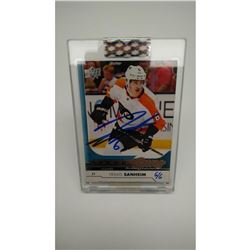 *SIGNED* 6/6 Travis Sanheim Upper Deck Young Guns #214 With COA
