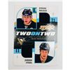 Image 1 : 2009 Upper Deck MVP Hockey TwoOnTwo Quad Game Used Jersey Memorabilia - Mike Richards, Jeff Carter, 