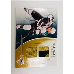2009-10 UD Ultimate Jerseys Game Worn Patch UJ-DH Dany Heatley 022/100 Hockey Card