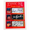 Image 1 : Iconic Ink Limited Edition Triple Cut Facsimilie Autograph Wayne Gretzky, Mark Messier, And Connor M