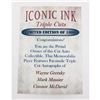 Image 2 : Iconic Ink Limited Edition Triple Cut Facsimilie Autograph Wayne Gretzky, Mark Messier, And Connor M