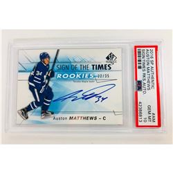 *AUTOGRAPHED* 2016 SP Authentic Graded Auston Matthews Sign Of The Times Rookie Card