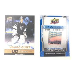 *AUTOGRAPHED* 9/10 2013-14 Upper Deck Canvas Young Guns C214 - Martin Jones - Rookie Card With COA