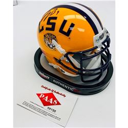 *AUTHENTIC* Joe Burrow Autographed LSU Tigers Schutt Mini Helmet With COA