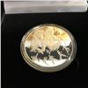 Image 3 : BRUCE LEE GOLD PLATED COMMEMORATIVE COIN w/ CASE