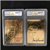 Image 1 : MERRICK MINT 23 KARAT GOLD DONALD TRUMP COLLECTOR CARDS LOT (10 GEM MINT)