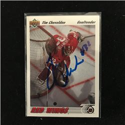 TIM CHEVELDAE SIGNED UPPER DECK HOCKEY CARD