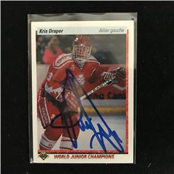KRS DRAPER SIGNED UPPER DECK HOCKEY CARD