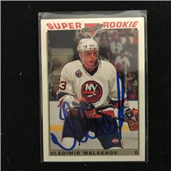 VLADIMIR MALAKHOV SIGNED HOCKEY ROOKIE CARD