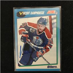 VINCENT DAMPHOUSSE SIGNED SCORE HOCKEY CARD