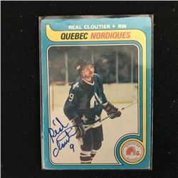 REAL CLOUTIER SIGNED HOCKEY CARD