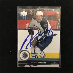 ADAM LOWRY SIGNED UPPER DECK HOCKEY CARD