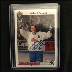 GUY LAFLEUR SIGNED UPPER DECK HOCKEY CARD