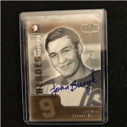 JOHNNY BUCYK SIGNED HOCKEY CARD