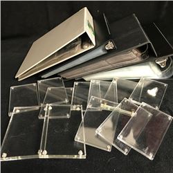 BINDERS w/ PLASTIC CARD SLEEVES LOT