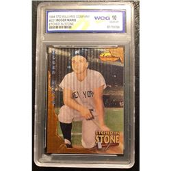 1994 TED WILLIAMS COMPANY #ES1 ROGER MARIS Etched in Stone (10 GEM MINT)