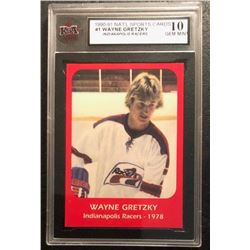 1990-91 NATIONAL SPORTS CARDS #1 WAYNE GRETZKY Indianapolis Racers (10 GEM MINT)