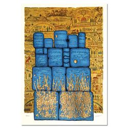 Moshe Castel, "Hakotel" Limited Edition Gold Embossed Serigraph with Letter of Authenticity.