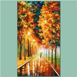 Leonid Afremov (1955-2019) "Light of Autumn" Limited Edition Giclee on Canvas, Numbered and Signed. 