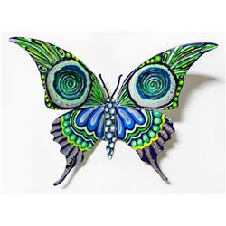 Patricia Govezensky- Original Painting on Cutout Steel "Butterfly CCLIII"