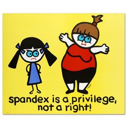 "Spandex Is a Privilege, Not a Right" Limited Edition Lithograph by Todd Goldman, Numbered and Hand