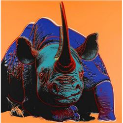 Andy Warhol- Screenprint in colors "Black Rhinoceros"