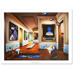 "Interior with Magritte" Limited Edition Giclee on Canvas (40" x 30") by Ferjo, Numbered and Hand Si