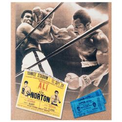 Must-Have Signed Sports Photo Collage. "Ken Norton and Ali Ticket" Hand-Autographed by Ken Norton (1