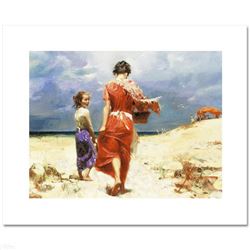 "Summer Retreat" Limited Edition Artist-Embellished Giclee on Canvas by Pino (1939-2010). AP Numbere