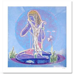 "Adolescence" Limited Edition Serigraph (38.5" x 37") by Renowned Artist Lu Hong, Numbered and Hand