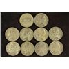 Image 2 : 10 ASSORTED 35% SILVER JEFFERSON WAR NICKELS