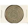 Image 1 : 1966-F GERMAN SILVER 5 MARKS