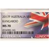 Image 3 : 2017-P AUSTRALIA KANGAROO SILVER DOLLAR NGC MS70