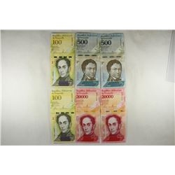 6 PIECES 2017 CRISP UNC VENEZUELA CURRENCY