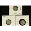 Image 1 : 1919, 1931 & 1936 CANADA SILVER 10 CENTS