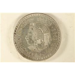 1948 MEXICO SILVER 5 PESOS .8680 OZ. ASW