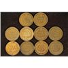 Image 2 : 10 ASSORTED 1900'S INDIAN HEAD CENTS