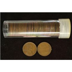 1917-D SOLID DATE ROLL OF 50 LINCOLN CENTS