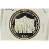 Image 1 : 2000 LIBERIA SILVER PROOF $20 BATTLE OF THE ALAMO