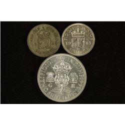 GREAT BRITAIN 1942 & 1943 SILVER 6 PENCE AND 1944