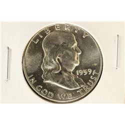 1959-D FRANKLIN HALF DOLLAR BRILLIANT UNC