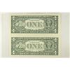 Image 2 : 2-2003-A $1 FRN'S LOW CONSECUTIVE SERIAL 'S UNC