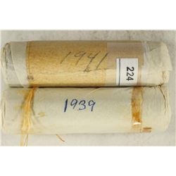 2 SOLID DATE ROLLS OF GREAT BRITAIN FARTHINGS