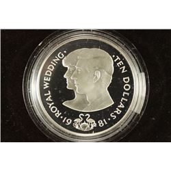 1981 BAHAMAS SILVER PROOF $10 ROYAL WEDDING