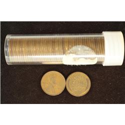 1912 LINCOLN CENT SOLID DATE ROLL OF 50 COINS