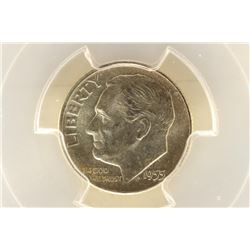 1955 SILVER ROOSEVELT DIME PCGS MS66