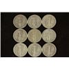 Image 2 : 9 ASSORTED 1940'S MERCURY DIMES