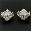 Image 2 : Barry Kieselstein Cord Platinum 0.50 ctw E VVS Diamond Pyramid Clip On Earrings