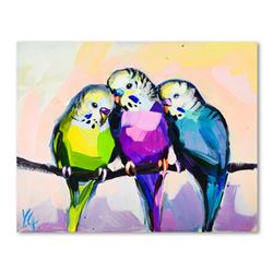 Yasna Godovanic, Original Acrylic Painting on Board, Hand Signed with Letter of