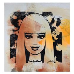 Gail Rodgers, "Barbie" Hand Signed Original Hand Pulled Silkscreen Mixed Media o